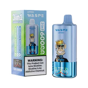 Waspe Aiviou 3in1 60000 Puffs Disposable Vape Wholesale Blueberry Raspberry Blueberry Cotton Candy Double Apple Ice 1