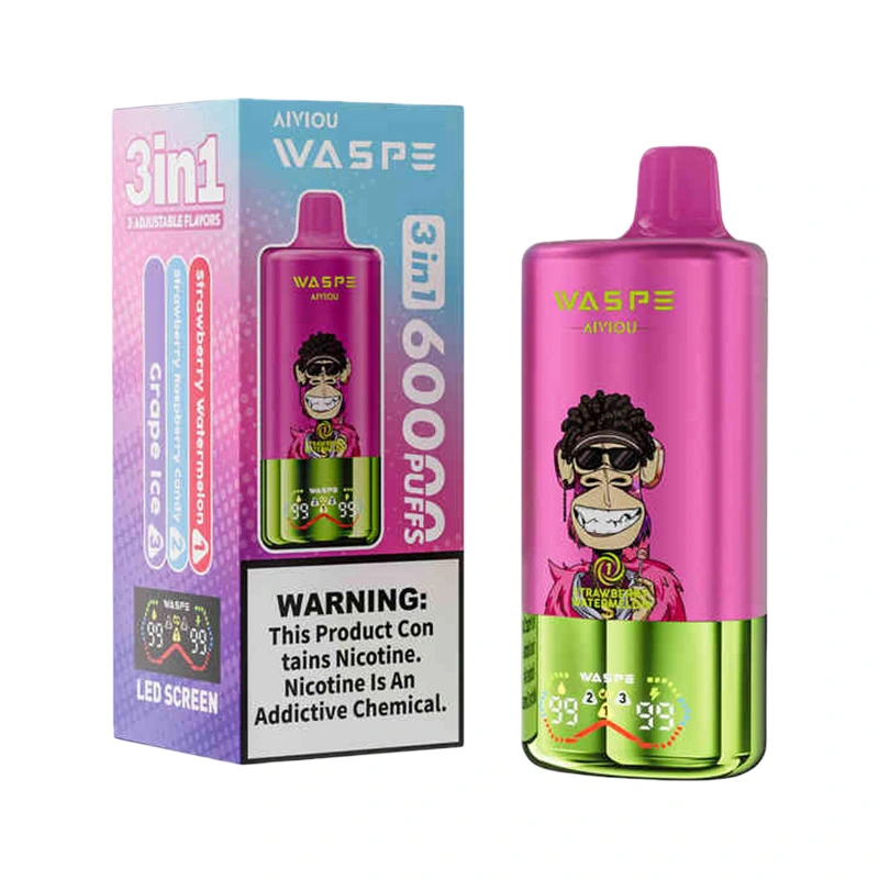 Waspe Aiviou 3in1 60000 Puffs Disposable Vape Wholesale Strawberry Watermelon Strawberry Raspberry Candy Grape Ice