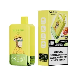 Waspe Aiviou 40000 Puffs Double Flavor Disposable Vape Peach Ice & Pineapple Mango Peach