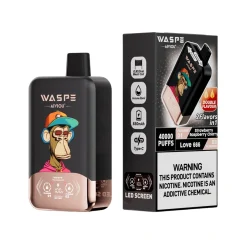 Waspe Aiviou 40000 Puffs Double Flavor Disposable Vape Strawberry Raspberry Cherry & Love 666