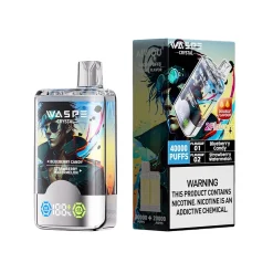 Waspe Crystal 40000 Puffs Double Flavor Disposable Vape Blueberry Candy & Strawberry Watermelon