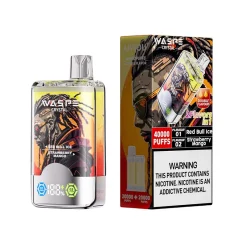 Waspe Crystal 40000 Puffs Double Flavor Disposable Vape Red Bull Ice & Strawberry Mango