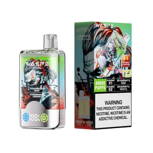 Waspe Crystal 40000 Puffs Double Flavor Disposable Vape Strawberry Kiwi & Strawberry Cherry