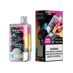 Waspe Crystal 40000 Puffs Double Flavor Disposable Vape Watermelon Ice & Lemon Lime