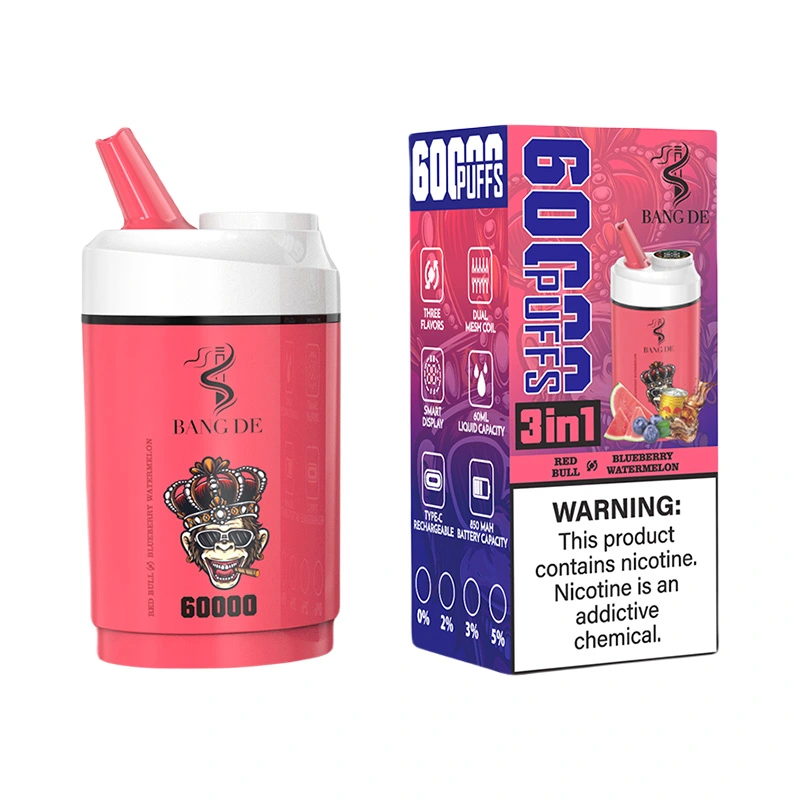Bang DE 60000 Puffs 3 in 1 Triple Flavors Disposable Vape Red bull & Blueberry Watermelon