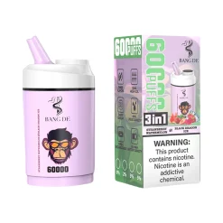 Bang DE 60000 Puffs 3 in 1 Triple Flavors Disposable Vape Strawberry watermelon & Black dragon ice