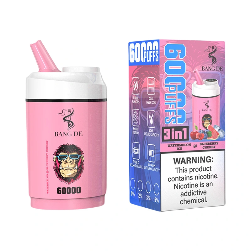 Bang DE 60000 Puffs 3 in 1 Triple Flavors Disposable Vape Watermelon & Blueberry cherry