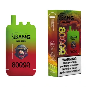 Bang Leader 80K Puffs 3 in 1 Disposable Vape Wholesale Strawberry Kiwi & Peach Ice & Cherry Cola