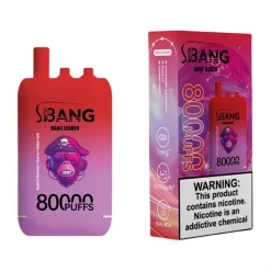 Bang Leader 80K Puffs 3 in 1 Disposable Vape Wholesale Strawberry Watermelon & Grape Ice & Rainbow Candy