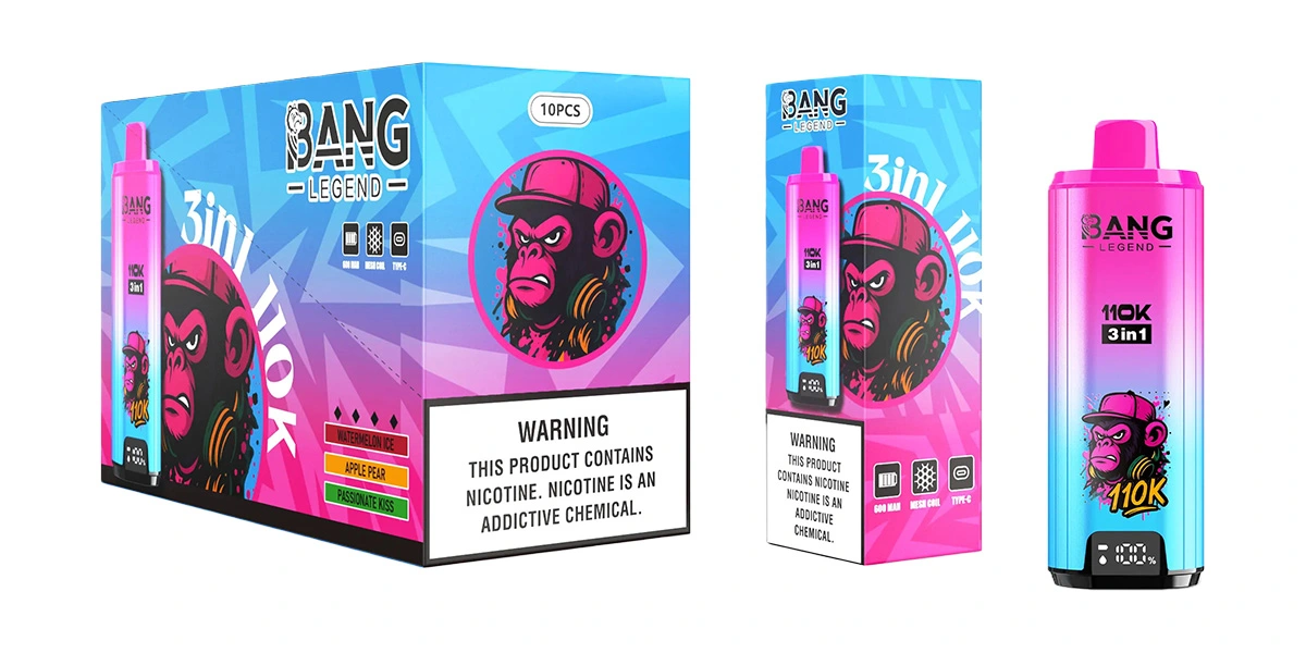 Bang Legend 110K Puffs 3 in 1 Triple Flavors Disposable Vape Triple Mesh Coil & 100000 Puffs Vape Bang Legend 110K Puffs 3 in 1 Triple Flavors Disposable Vape Triple Mesh Coil & 100000 Puffs Vape