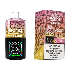Bang Tornado 40000 Puffs Disposable Vape Wholesale Mango Peach