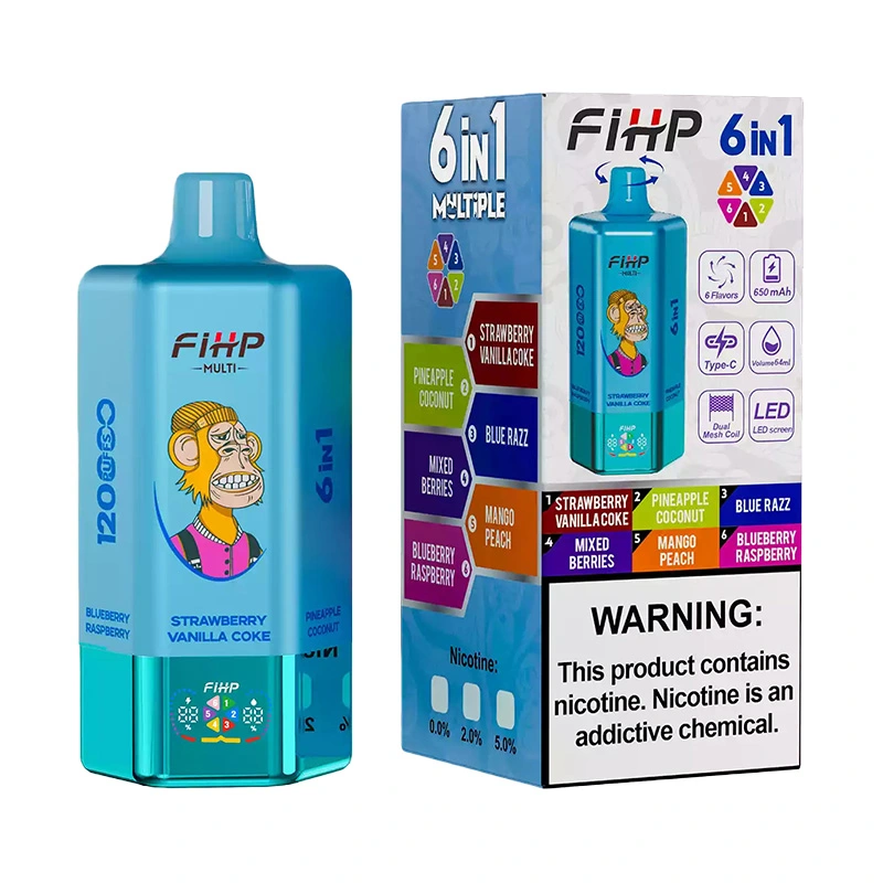 FIHP 120K 6 in 1 120000 Puffs 6 flavors Disposable Vape Wholesale 3