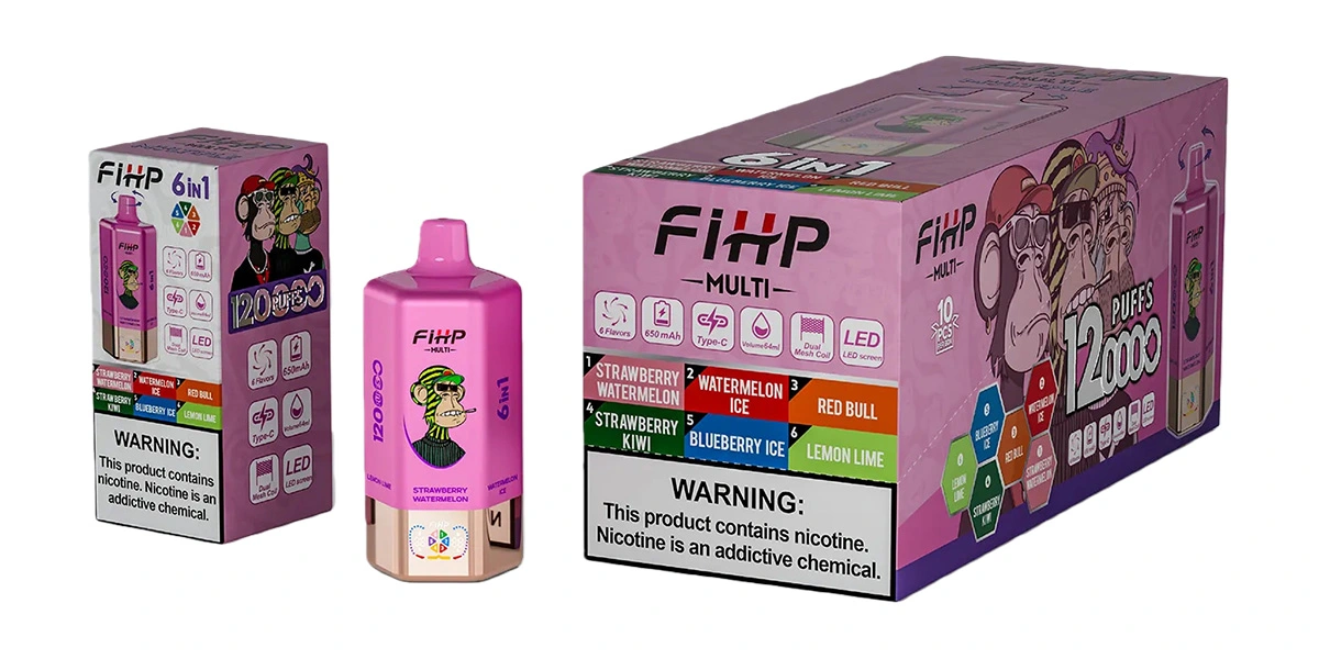 FIHP 120K 6 in 1 120000 Puffs 6 flavors Disposable Vape Wholesale 64ml Capacity & Mesh Coil 6 Independent Tank FIHP 120K 6 in 1 120000 Puffs 6 flavors Disposable Vape Wholesale 64ml Capacity & Mesh Coil 6 Independent Tank