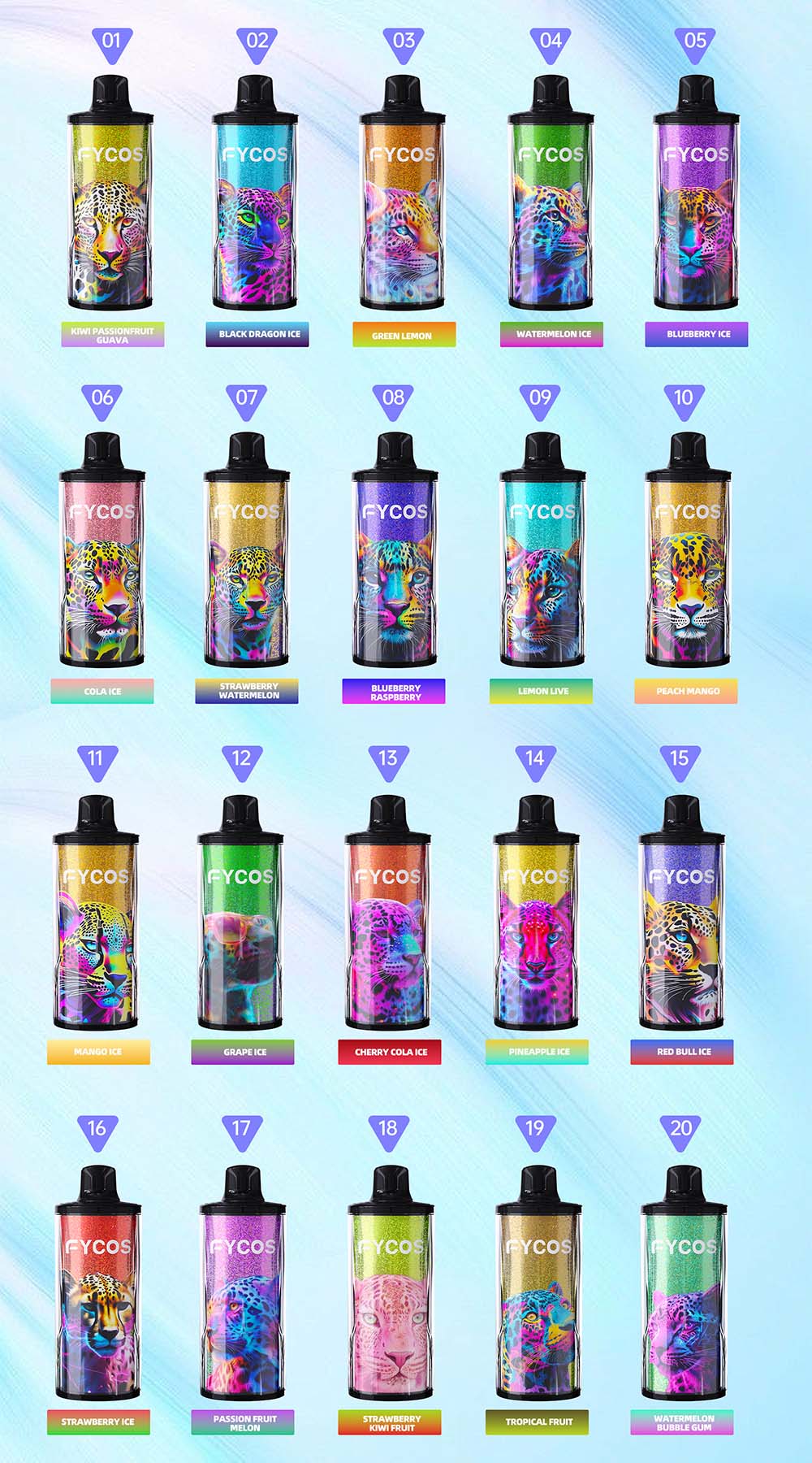 FYCOS DK BAR 40000 40K Puffs Disposable Vape Wholesale 20 Flavors