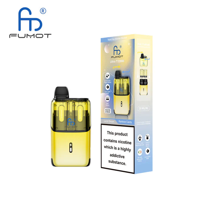 Fumot Ultra T32000 Disposable Vape 32K Puffs Dual Pod Kit Lucid Dream & Rainbow Candy