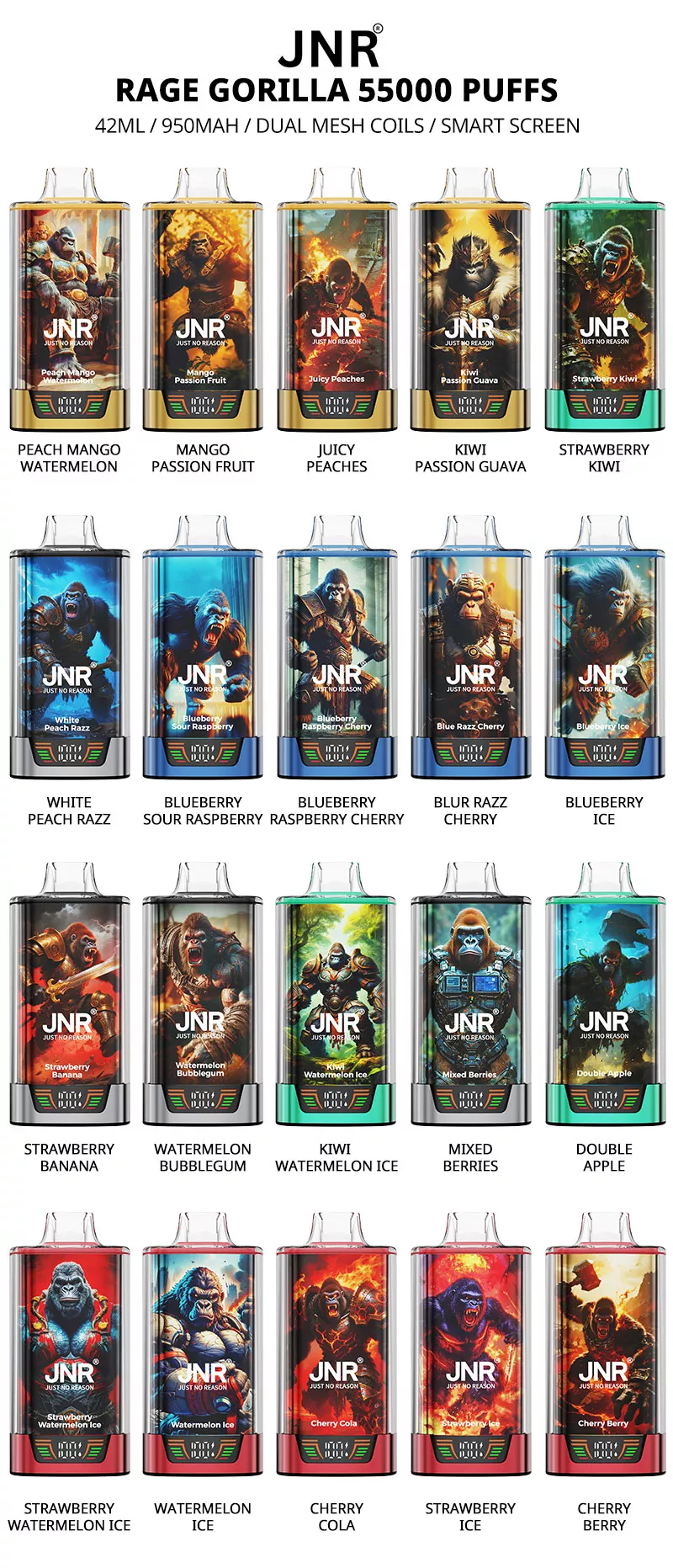 JNR Rage Grilla 55000 Puffs Disposable Vape Wholesale 2