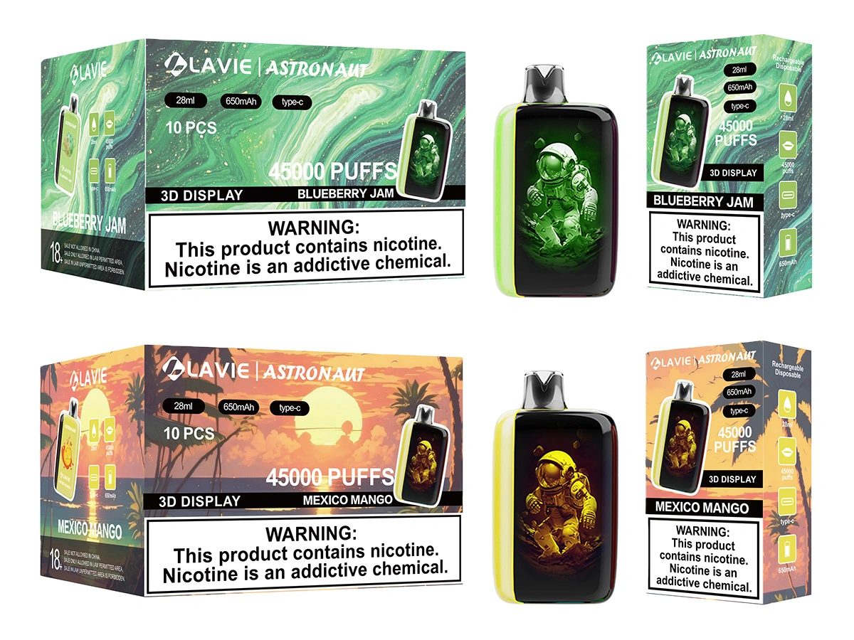 Lavie Astronaut 45000 45K Puffs 3D Full Screen Vape 28ml Capacity Mesh Coil Lavie Astronaut 45000 45K Puffs 3D Full Screen Vape 28ml Capacity Mesh Coil