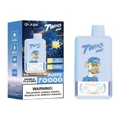 Lavie Twins Max 70000 Puffs Disposable Vape Wholesale Fizzy Cherry Ice& Blue Berry Cotton Candy
