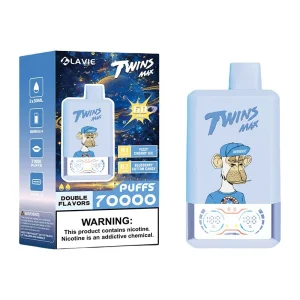 Lavie Twins Max 70000 Puffs Disposable Vape Wholesale Fizzy Cherry Ice& Blue Berry Cotton Candy