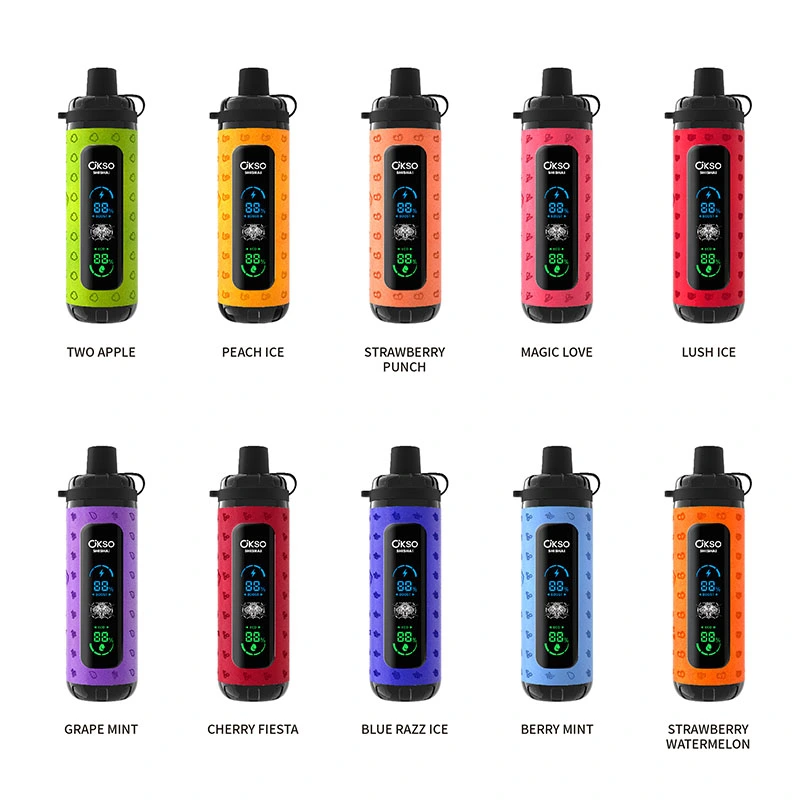 OKSO Shisha Max 40000 40K Puffs Disposable Vape Wholesale DTL Vape 40K Puffs Shisha Vape 10 Flavors 36ml Capacity LED Display