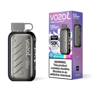 Vozol Gear 50K 50000 Puffs Ice & Sweet Adjustable Vape Black Raspberry Smoothie