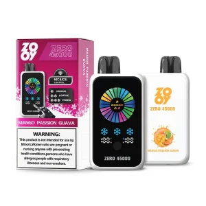 Zooy Zero 45000 Puffs Adjustable Nic & Ice Disposable Vape Mango Passion Guava