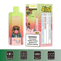 02 Blueberry Raspberry VOPK Four Flavors 80000 4 in 1 80K Puffs Vape Wholesale