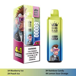 03 Blueberry Ice Peach Ice Bang Blaze 60000 4 in 1 60K Puffs 4 Flavors Vape Wholesale