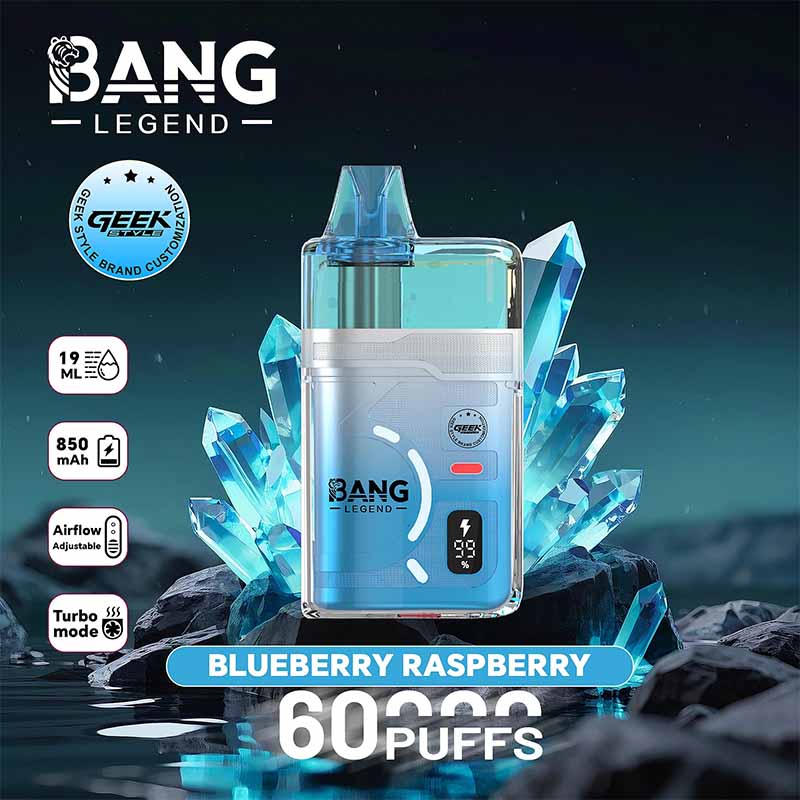 03 blueberry raspberry Bang Legend Geek 60000 60K Puffs Disposable Vape Wholesale