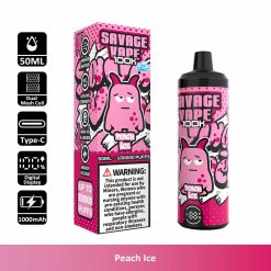 04 Peach Ice Savage 100K 100000 Puffs Low Nic Disposable Vape Wholesale