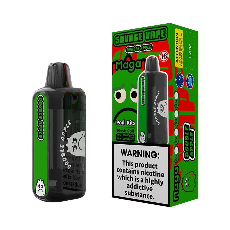 06 Double Apple Savage Maga 50000 Pod 50K Puffs Disposable Vape Wholesale