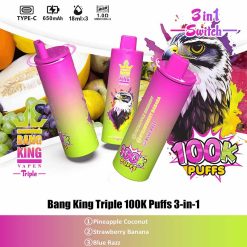 06 Pineapple Coconut Bang King Triple 100K 3 in 1 100000 Puffs Vape Wholesale