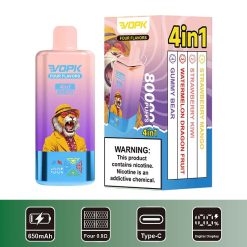06 Strawberry Mango VOPK Four Flavors 80000 4 in 1 80K Puffs Vape Wholesale