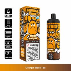 07 Orange Black Tea Savage 100K 100000 Puffs Low Nic Disposable Vape Wholesale
