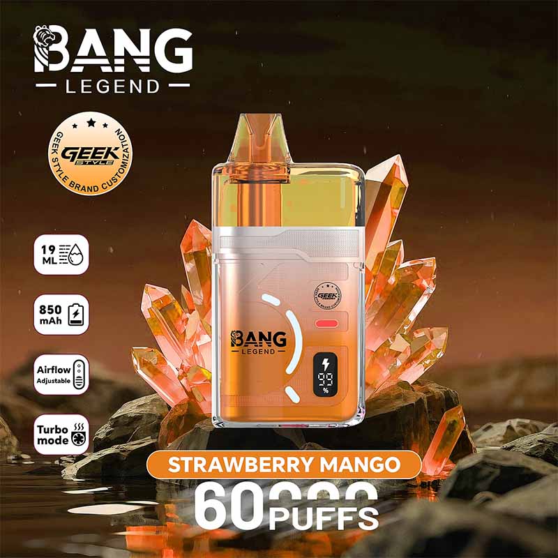 07 strawberry mango Bang Legend Geek 60000 60K Puffs Disposable Vape Wholesale