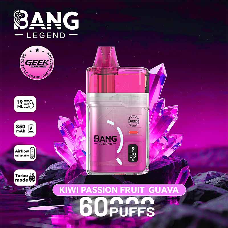08 kiwi passion fruit guava Bang Legend Geek 60000 60K Puffs Disposable Vape Wholesale
