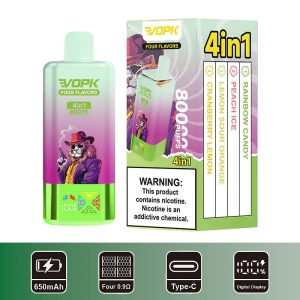 09 Rainbow Candy VOPK Four Flavors 80000 4 in 1 80K Puffs Vape Wholesale
