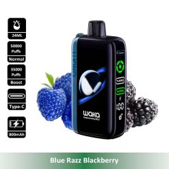 1 Blue razz Blackberry WAKA Jupiter 50000 Puffs 5% Nic Disposable Vape Wholesale