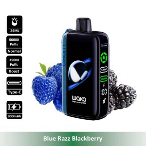 1 Blue razz Blackberry WAKA Jupiter 50000 Puffs 5% Nic Disposable Vape Wholesale