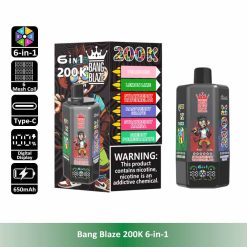 1 Peach Ice Bang Blaze 200K 6 in 1 200000 Puffs 6 Taste Vape Wholesale