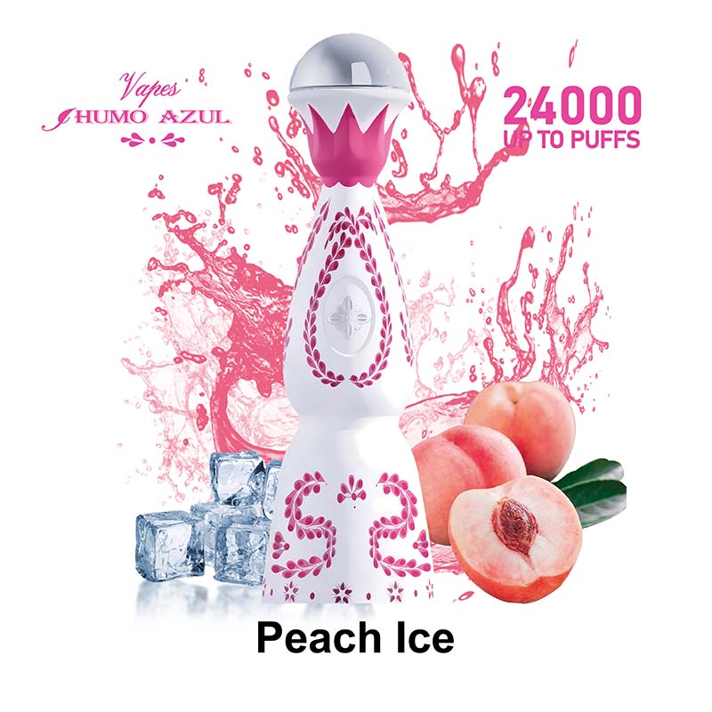 1# Peach Ice Humo Azul 24000 Puffs Pink Color Disposable Vape Wholesale