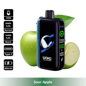 10 Sour Apple WAKA Jupiter 50000 Puffs 5% Nic Disposable Vape Wholesale