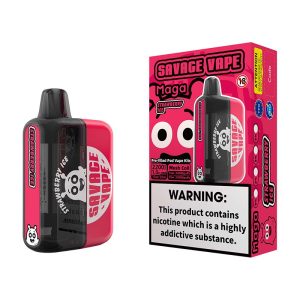 10 Strawberry Ice Savage Maga 50000 50K Puffs 2200mAh Battery Vape Wholesale