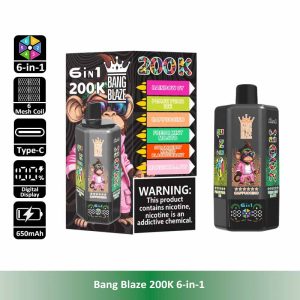 11 Rainbow Cy Bang Blaze 200K 6 in 1 200000 Puffs 6 Taste Vape Wholesale