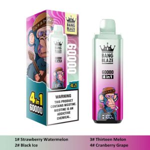 11 Strawberry Watermelon Black Ice Bang Blaze 60000 4 in 1 60K Puffs 4 Flavors Vape Wholesale