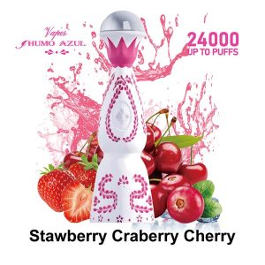 11# Strawberry cranberry cherry Humo Azul 24000 Puffs Pink Color Disposable Vape Wholesale