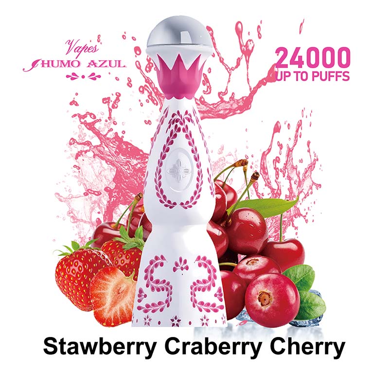 11# Strawberry cranberry cherry Humo Azul 24000 Puffs Pink Color Disposable Vape Wholesale