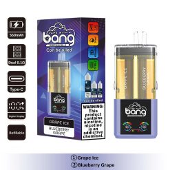12 Grape Ice Bang 60000 2 in 1 60K Puffs Refillable Oil Vape Wholesale