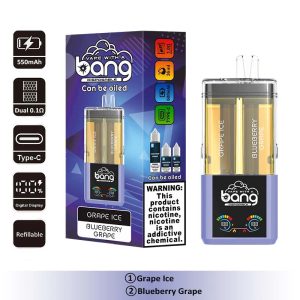 12 Grape Ice Bang 60000 2 in 1 60K Puffs Refillable Oil Vape Wholesale