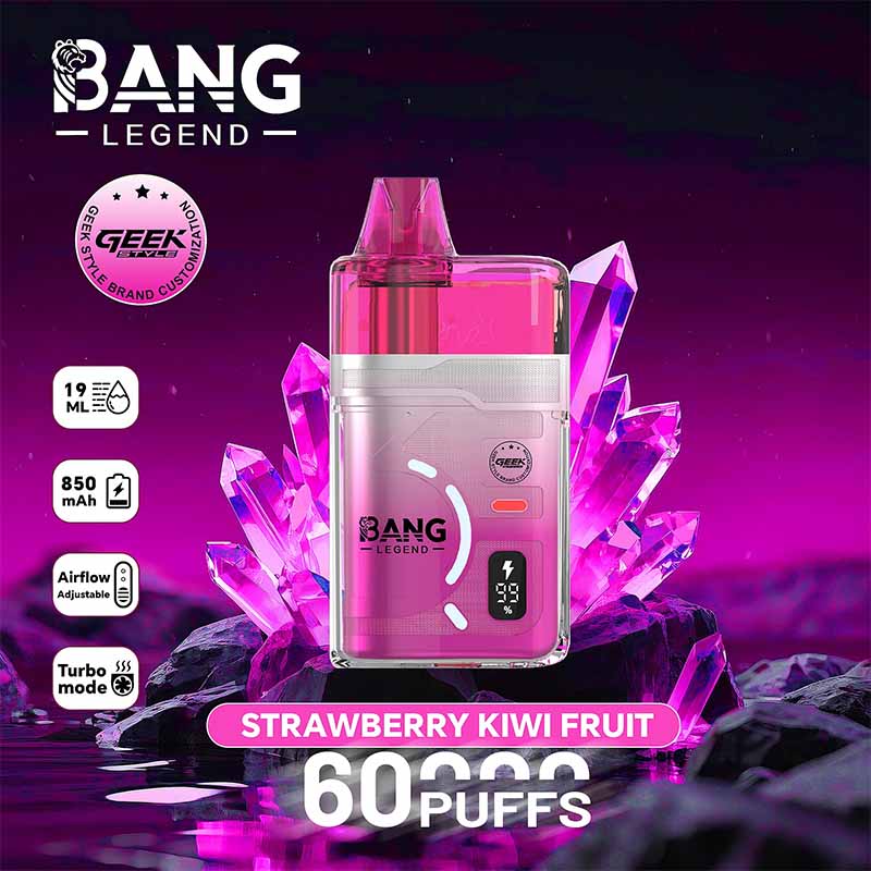 12 peach ice Bang Legend Geek 60000 60K Puffs Disposable Vape Wholesale